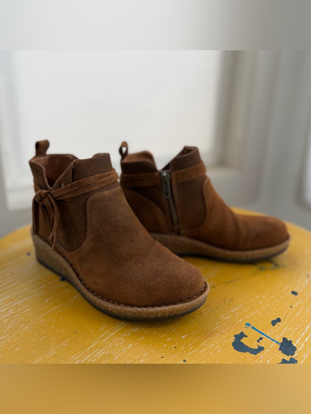Born Brown Suede Ankle Booties